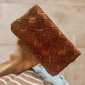 Woven Genuine Leather Wallet